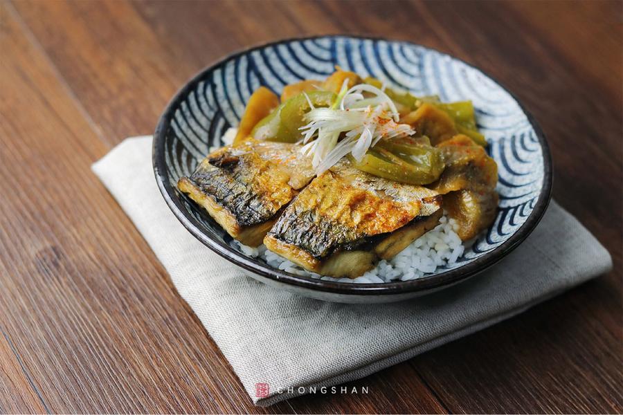 味增青花鱼饭