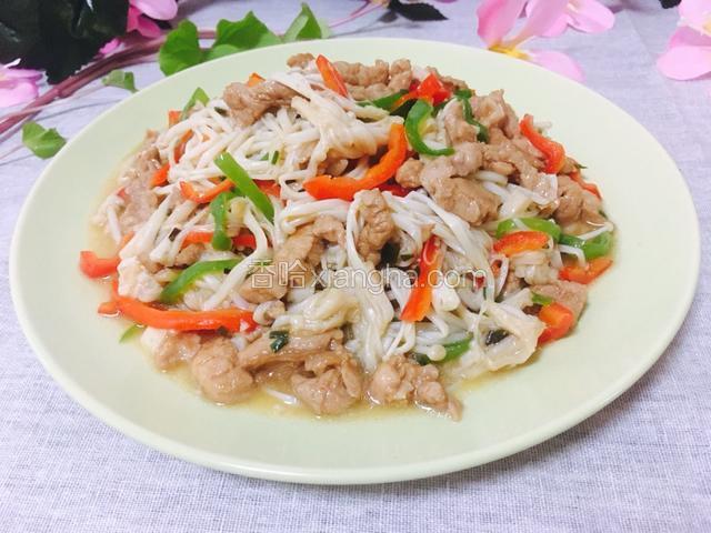 金针菇炒肉丝