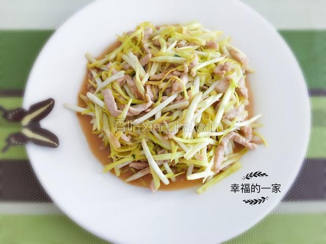 蒜黄肉丝