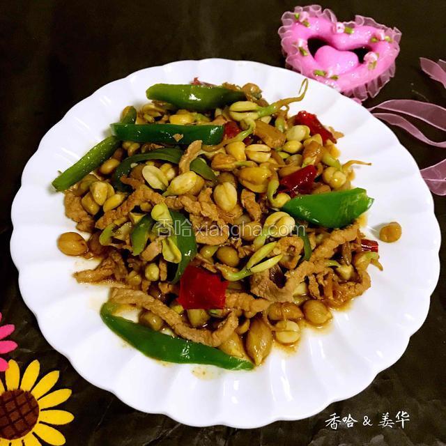 花生芽炒肉丝