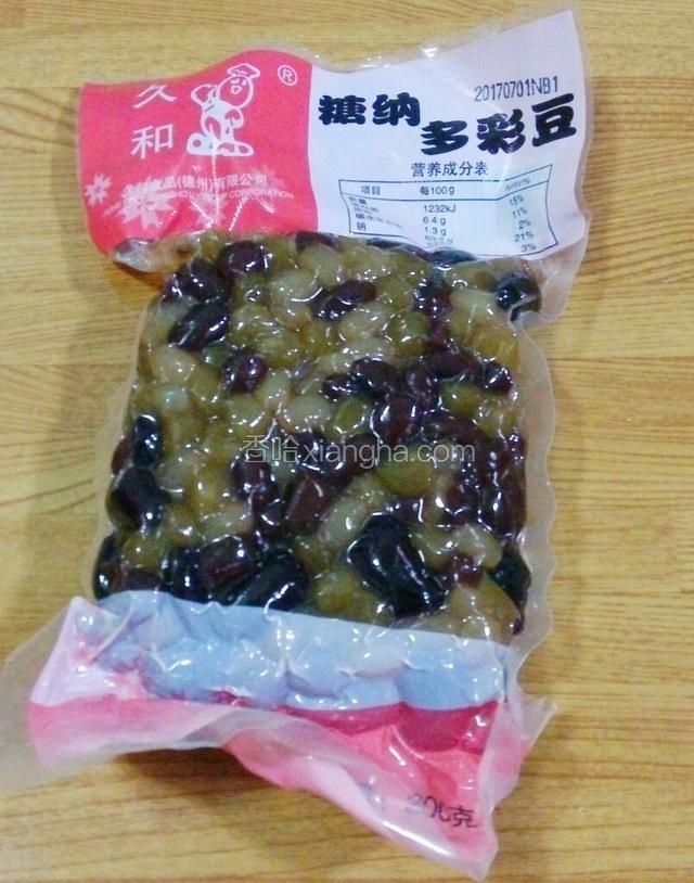 我买的成品蜜豆。