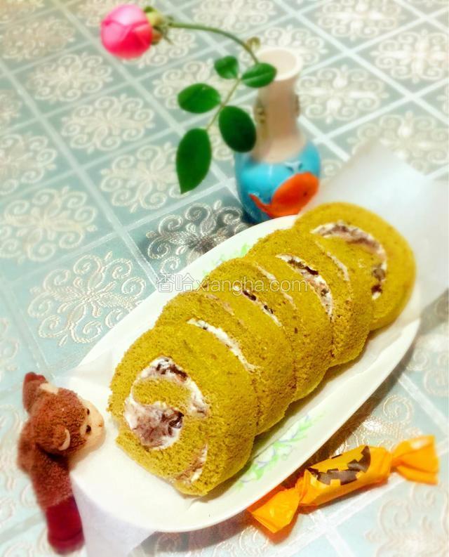 抹茶红豆蛋糕