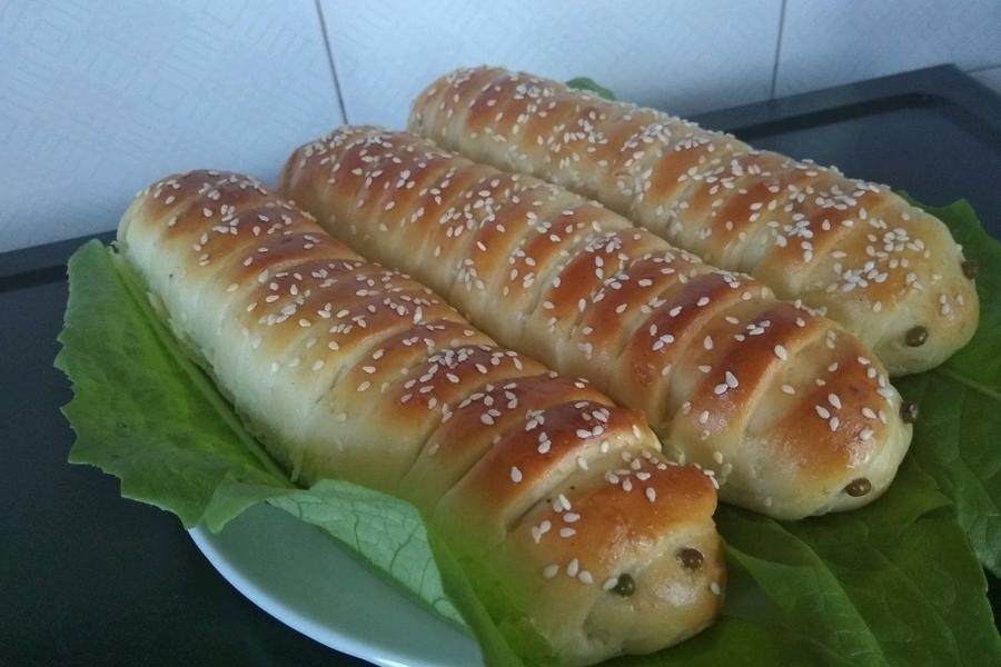 毛毛虫豆沙包（手揉版）