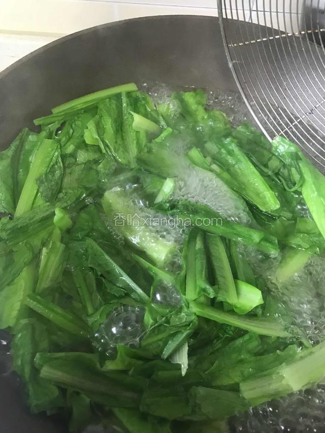 焯水1分钟后捞出