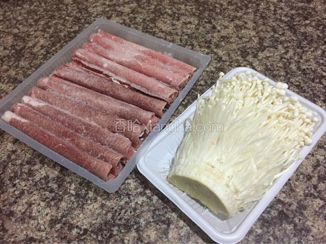准备好食材。