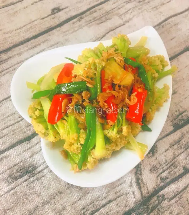 虾皮炒花菜