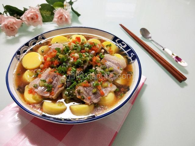 五花肉蒸豆腐