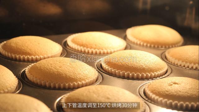 放入已预热好的烤箱，上下管温度调至150度烘烤30分钟