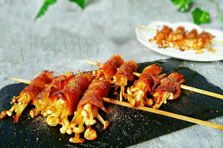 烧烤培根金针菇