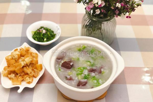 粤式－猪红生菜粥