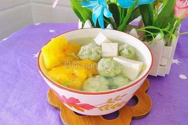木瓜豆腐圆子汤