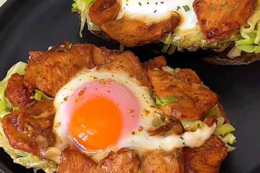 黑松露包菜鸡肉三明治