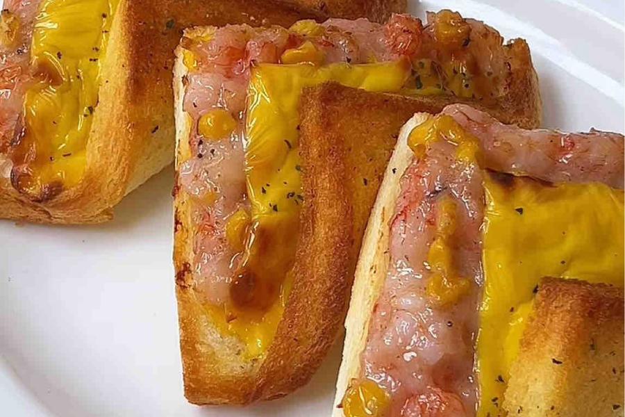 黑松露芝士虾滑烤吐司