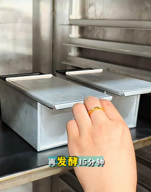 盖上模具盖再次发酵15分钟