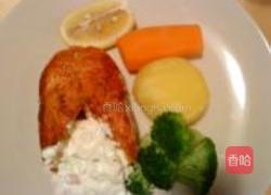 煎三文鱼配苹果酱的做法图解9