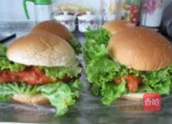 新奥尔良烤鸡腿堡的做法图解7