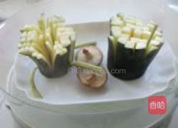 菊花茄子的做法图解4