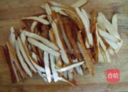 蒜薹炒香干的做法图解2