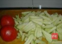 茄条西红柿的做法图解1