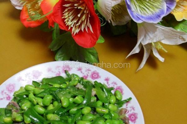 肉丝炒毛豆