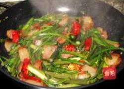 红菜苔炒腊肉的做法图解9