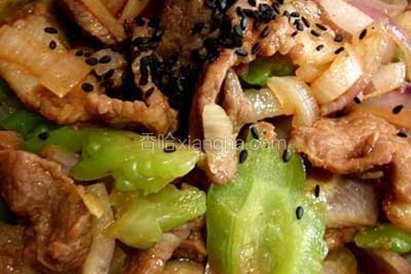 苦瓜炒肉片
