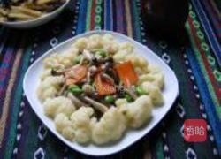 菜花炒豆菇的做法图解13