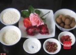玫瑰花桂圆粥的做法图解1