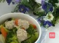 西兰花烧肉圆的做法图解8