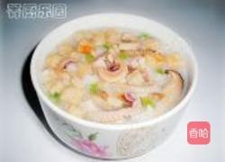 豆腐粒香菇干鱿鱼粥的做法图解17