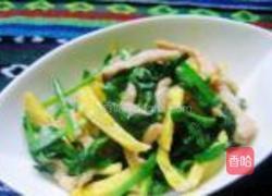 韭菜蛋皮炒肉丝的做法图解7