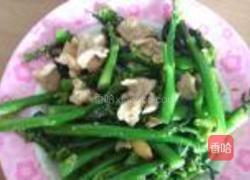 香港小菜花炒猪肉的做法图解5