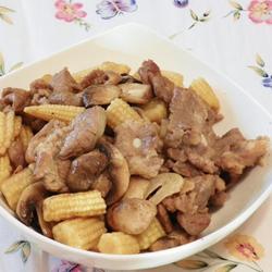 蘑菇玉米芯小炒肉的做法[图]