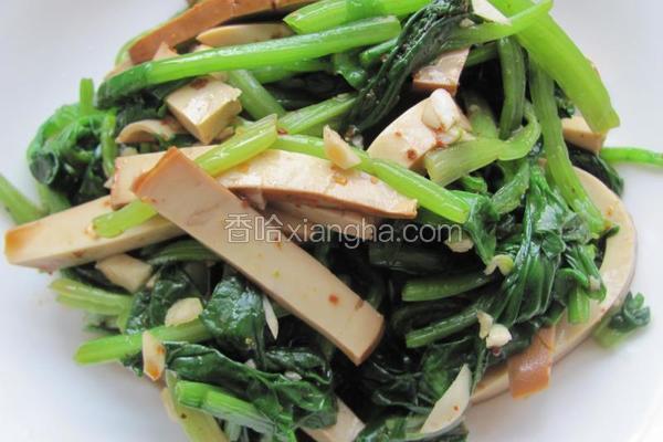 菠菜拌豆干