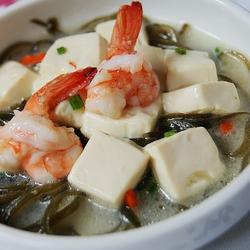 海带虾仁烩豆腐的做法[图]