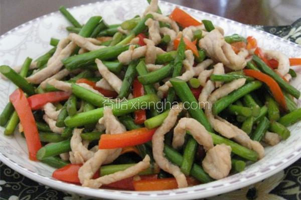 蒜苔炒肉丝