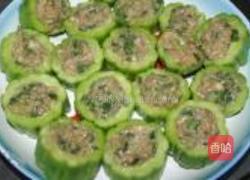 鲮鱼肉酿凉瓜的做法图解4