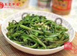 椒丝腐乳炒通菜的做法图解5