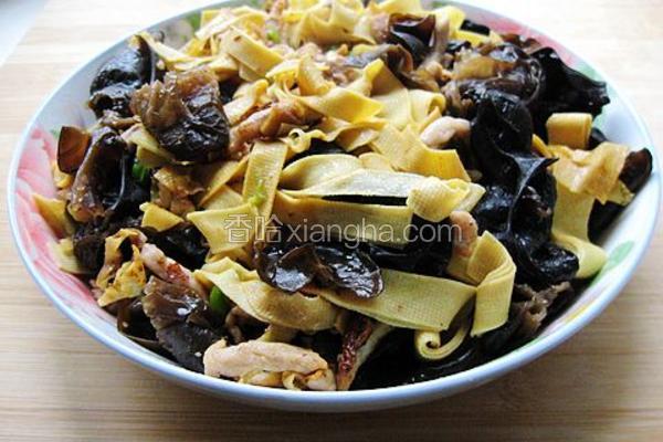 木耳干豆腐炒肉丝