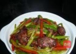 腊肠青蔬的做法图解4