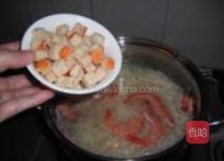 豆腐粒鲜虾汤面的做法图解12