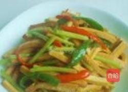 蒜薹炒香干的做法图解7