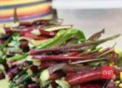 蒜炒红菜苔的做法图解2