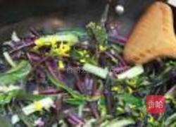 蒜炒红菜苔的做法图解4