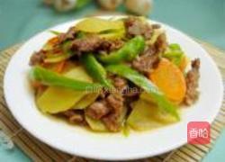 三蔬炒牛肉的做法图解9