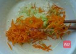 胡萝卜笋瓜煎饼的做法图解4