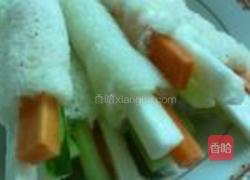 竹荪三色棒的做法图解2