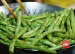 干煸四季豆的做法图解3