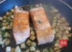 茴香头煎三文鱼的做法图解12