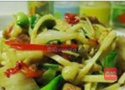 冬笋炒咸菜的做法图解5